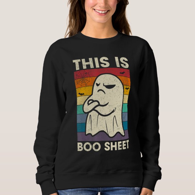 Sudadera This is Boo Sheet Ghost Retro Halloween Costume Me (Anverso)