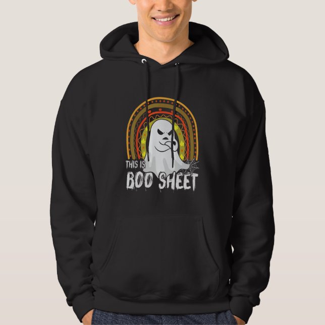 Sudadera This is boo sheet ghost retro halloween costume me (Anverso)