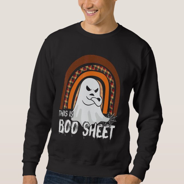 Sudadera This is boo sheet ghost retro halloween costume me (Anverso)