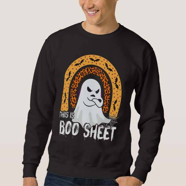 Sudadera This is boo sheet ghost retro halloween costume me (Anverso)