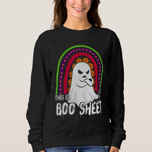 Sudadera This is boo sheet happy halloween rainbow 2022 men (Anverso)