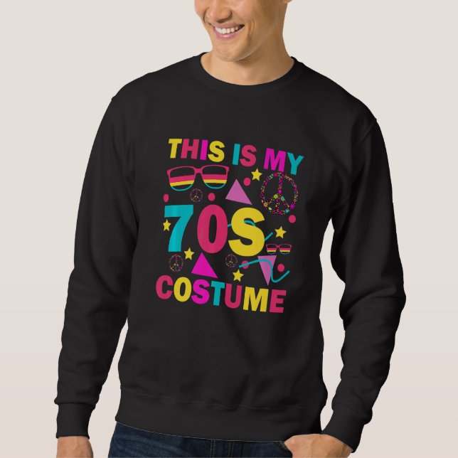 Sudadera This is My 70s Costume  Groovy Peace Halloween (Anverso)