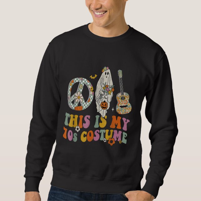 Sudadera This is My 70s Costume Halloween Peace Hippie Retr (Anverso)