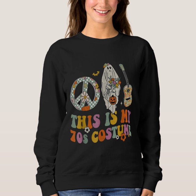 Sudadera This is My 70s Costume Halloween Peace Hippie Retr (Anverso)