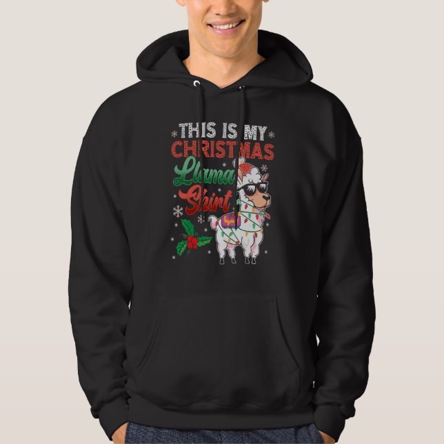 Sudadera This Is My Christmas Llama   Llama Christmas (Anverso)