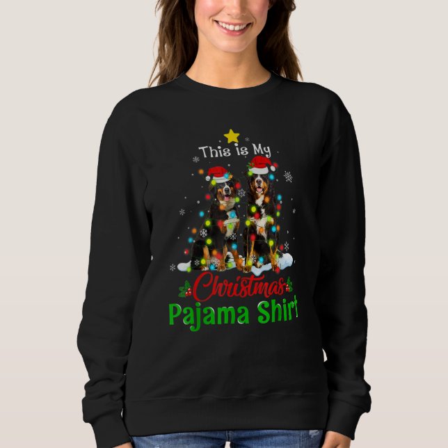 Sudadera This Is My Christmas Pajama Bernese Mountain Dog C (Anverso)