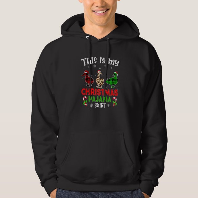 Sudadera This Is My Christmas Pajama Duck Animals Leopard P (Anverso)