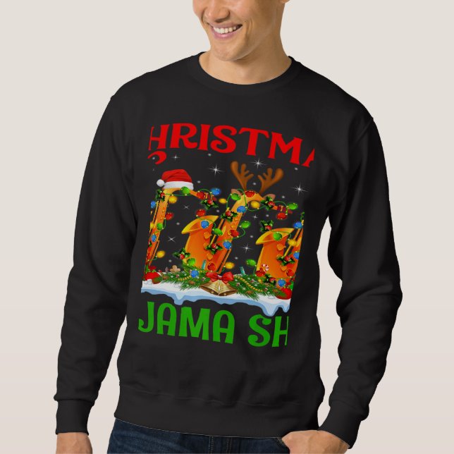 Sudadera This Is My Christmas Pajama Lights Saxophone Chris (Anverso)