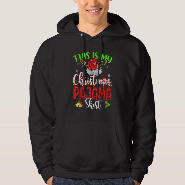 Sudadera This Is My Christmas Pajama  Merry Xmas Reindeer (Anverso)