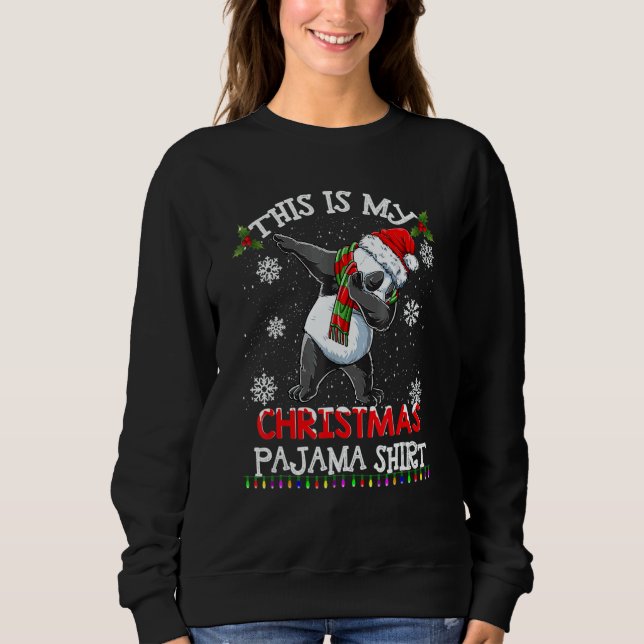 Sudadera This Is My Christmas Pajama  Panda Santa Kids Boys (Anverso)