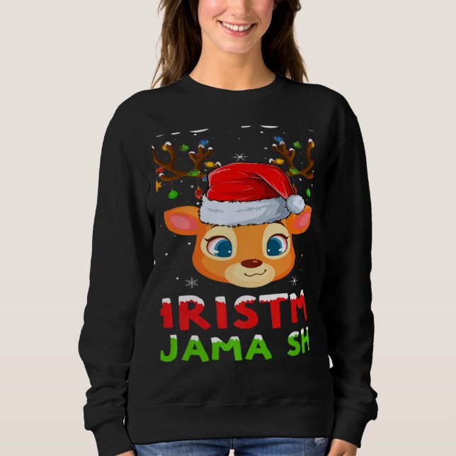 Sudadera This Is My Christmas Pajama Santa Reindeer Xmas (Anverso)