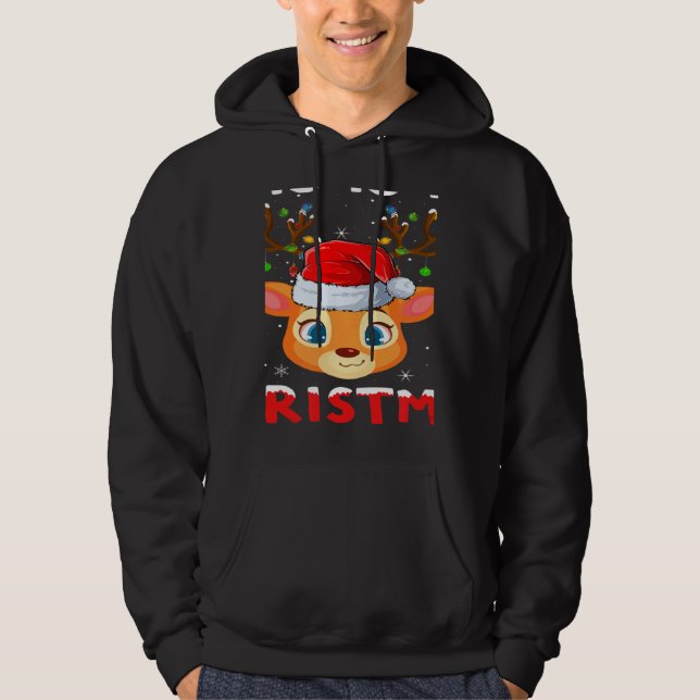 Sudadera This Is My Christmas Pajama  Santa Reindeer Xmas (Anverso)