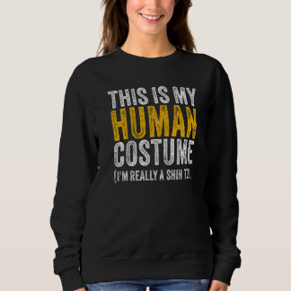 Sudadera THIS IS MY HUMAN COSTUME I'M REALLY A SHIH TZU Dog