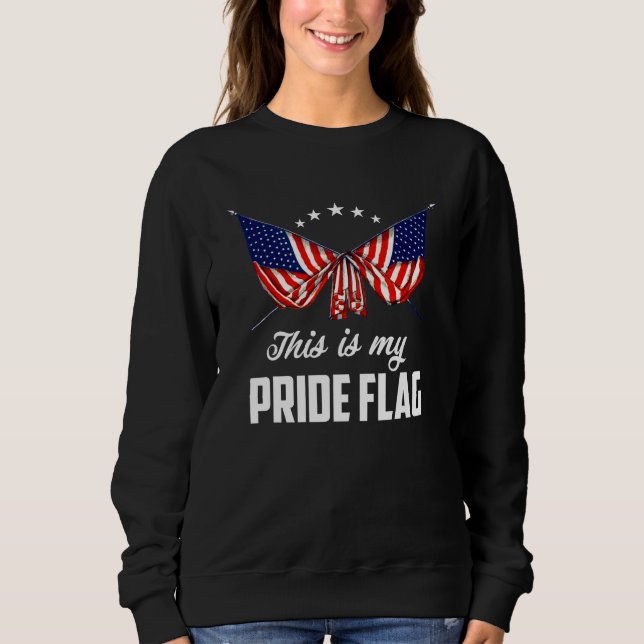 Sudadera This Is My Pride Flag American Flag Happy 4th of J (Anverso)