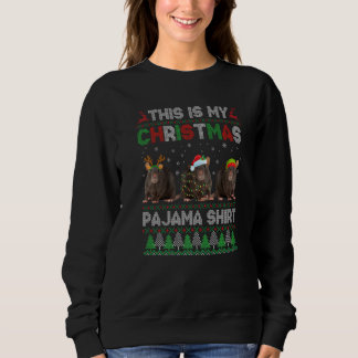 Sudadera This Is My Ugly Christmas Pajama Rat Animals