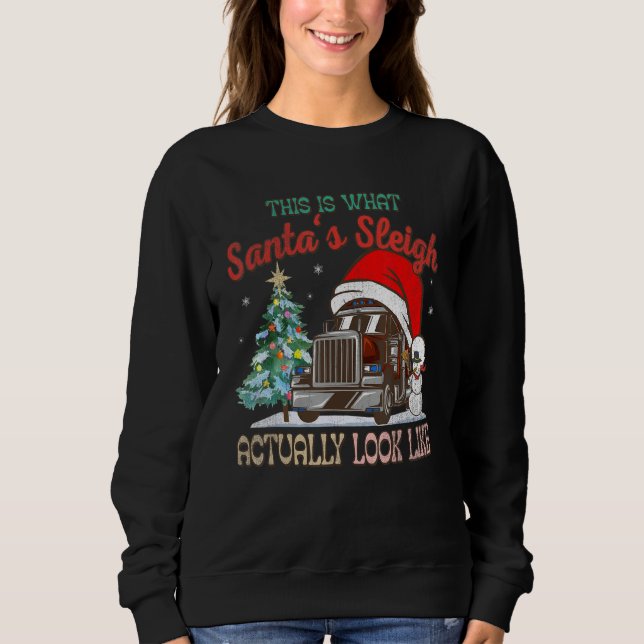 Sudadera This Is What My Santa's Sleigh Firefighter Truck C (Anverso)