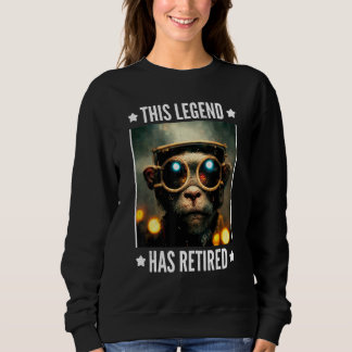 Sudadera This legend has retired Cool illustrated monkey