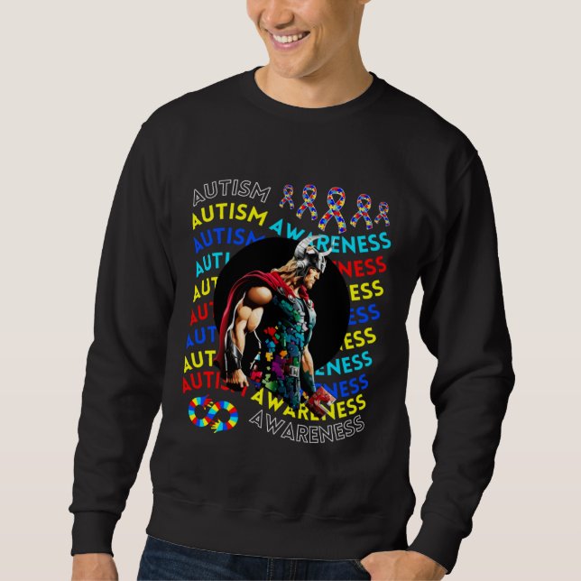 Sudadera Thor Autism Awareness Navigating Autism Autism Chi (Anverso)