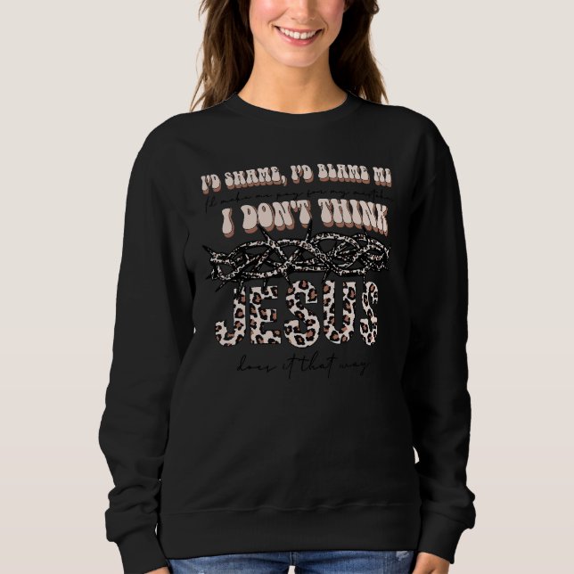 Sudadera Thorn Leopard Religious Christian Qu (Anverso)