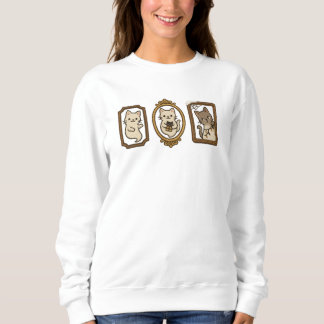 Sudadera Three Ghost Cats in Ornate Frames | Cute Halloween