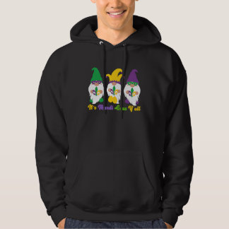 Sudadera Three Gnome Mardi Gras Peace Love  Mardi Gras Carn