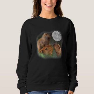 Sudadera Three Moon Capybaras Cute Animal Parody