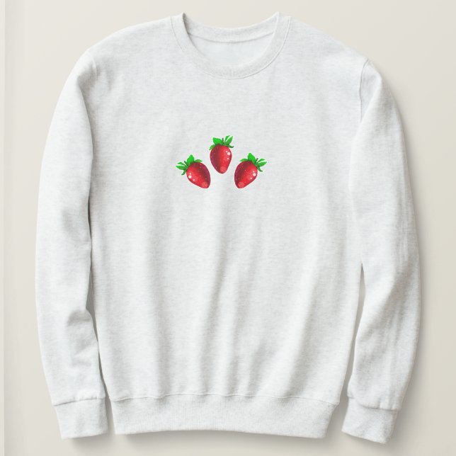 Sudadera Three Strawberries (Anverso del diseño)