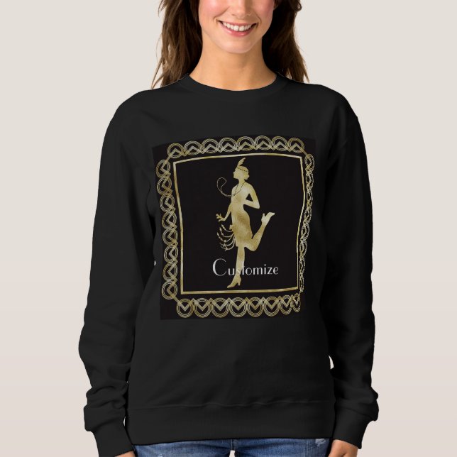 Sudadera Thunder_Cove, Chica de Flapper de 1920 (Anverso)