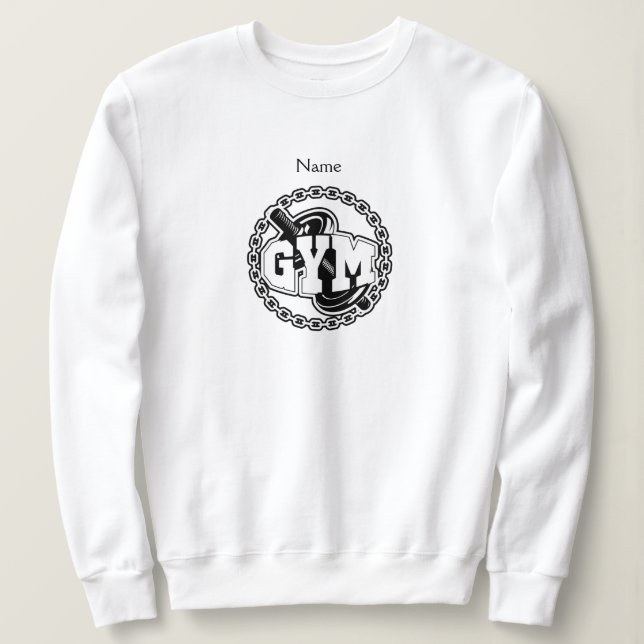 Sudadera Thunder_Cove con el logotipo Gym Barbell (Anverso del diseño)