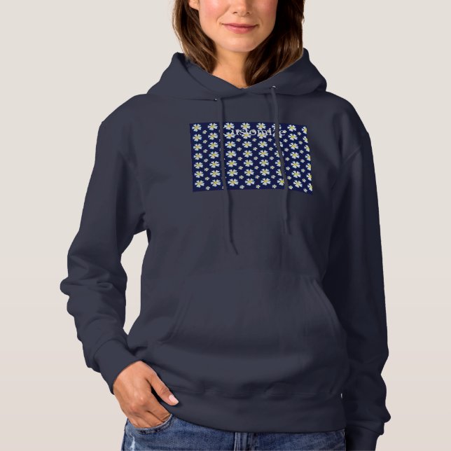 Sudadera Thunder_Cove de patrón de flor blanca (Anverso)