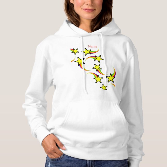 Sudadera Thunder_Cove: Estrellas de tiro con arco iris (Anverso)