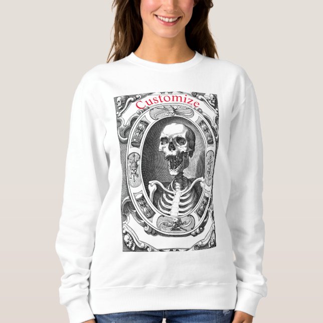 Sudadera Thunder_Cove, flamante cráneo humano (Anverso)