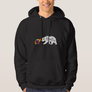 Sudadera Tía 30 de concientización sobre autismo en el oso