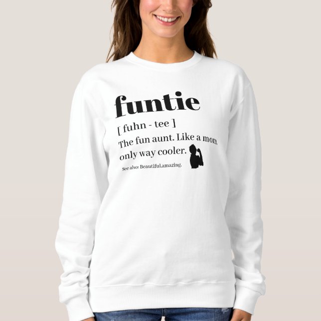 Sudadera Tía de definición de funtie de corte moderno (Anverso)