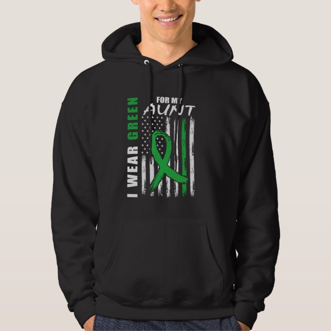 Sudadera Tía de la cinta verde de concientización sobre la  (Anverso)