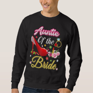 Sudadera Tía De La Novia Feliz Boda Flor Zapato Rosa