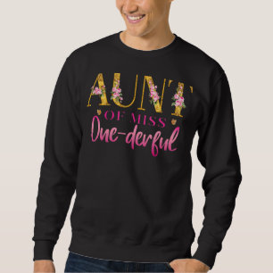 Sudadera Tía De Miss One Derful Primer Fiesta De Cumpleaños