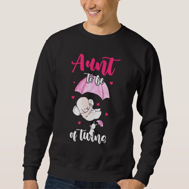 Sudadera Tía De Ser De Gemelos Niece Y Elefante Nehew Umbr (Anverso)