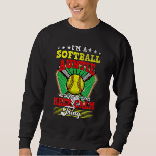 Sudadera Tía de sóftbol no hagas eso mantén la calma