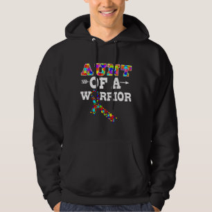 Sudadera Tía De Un Guerrero Autismo Conciencia Autismo Auti