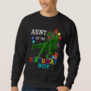 Sudadera Tía Del Niño De Cumpleaños Rex Rawr Dinosaur Birth