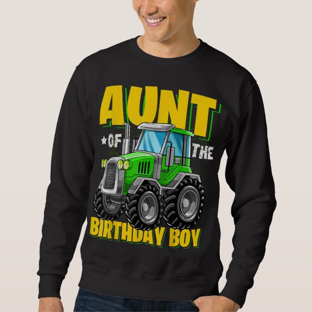 Sudadera Tía del Tractor Familiar de Cumpleaños B (Anverso)