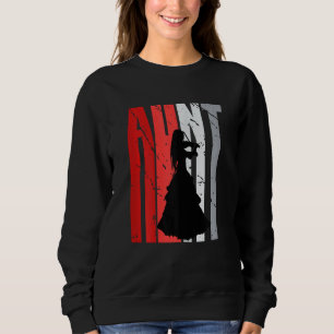 Sudadera Tía del violín rojo violinista niñas tocan el viol