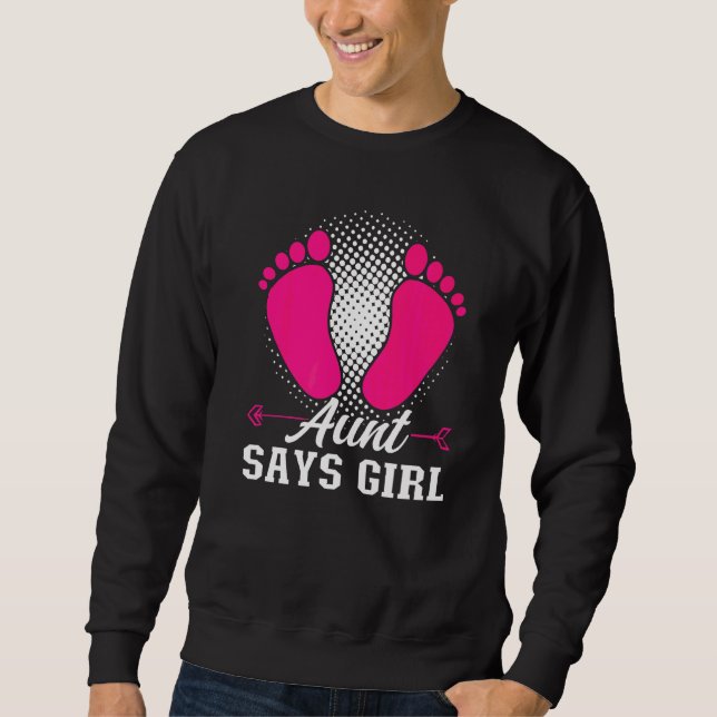 Sudadera Tía dice anuncio de bebé niña (Anverso)