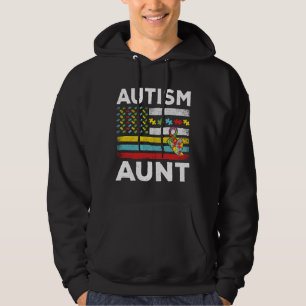 Sudadera Tía especial rompecabezas Bandera Autismo Concienc
