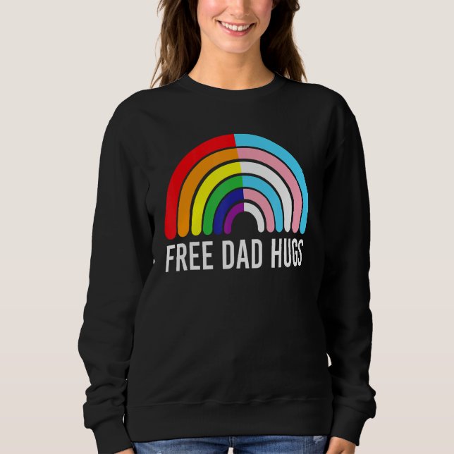 Sudadera Tía Libre Abraza La Bandera Transgénero Arcoiris L (Anverso)