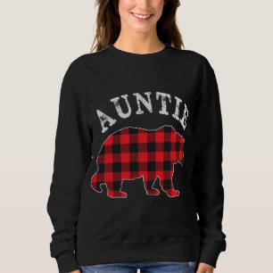 Sudadera Tía Mamá Oso Rojo Negro Buffalo Cortadora P