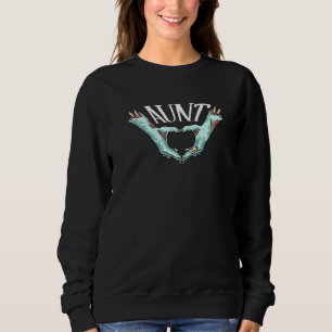 Sudadera Tía Mano de Zombie Corazón Disfraz de Halloween Fa
