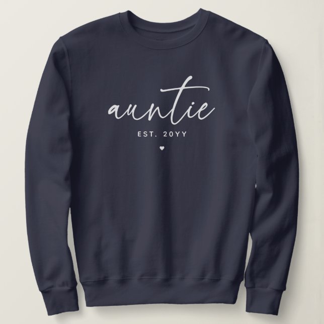 Sudadera Tía Nueva Tía Establecida Elegante (Anverso del diseño)