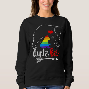 Sudadera tía Oso Orgullosa Mamá Aunta Tía Ally Lgbtq Rainbo